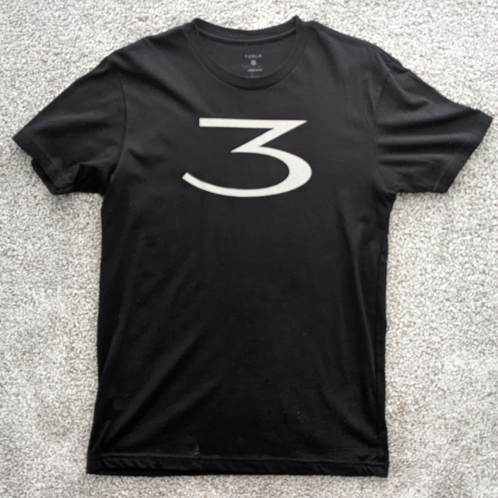 Tesla Model 3 T-shirt Small Black
